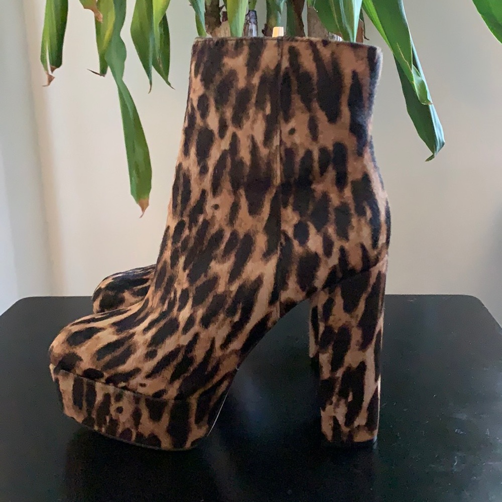 Vince Camuto Leopard Calf Hair Platform Boots